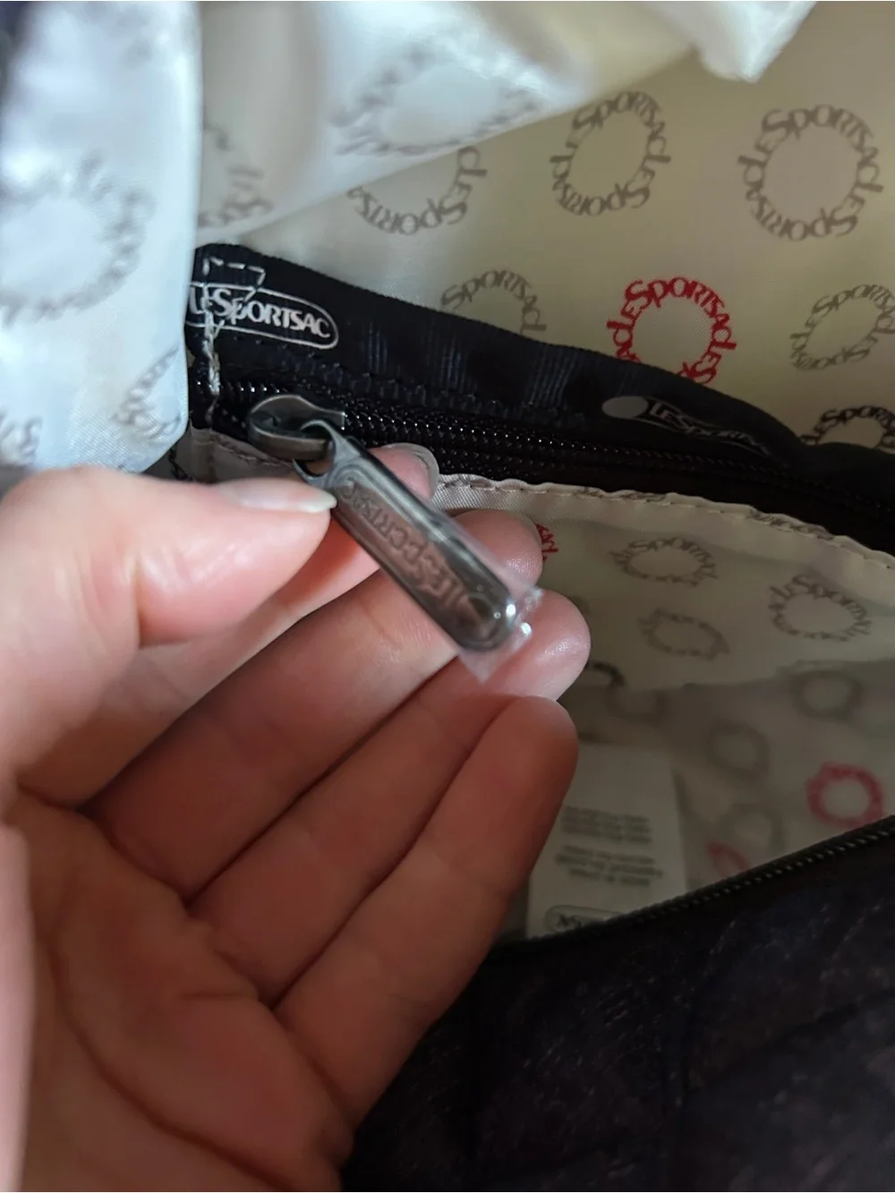 Lesportsac padded plastic